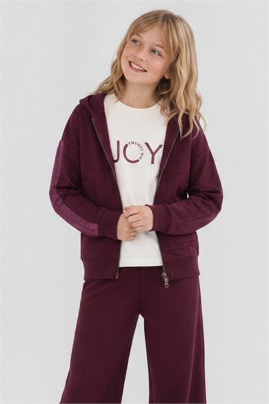 Nk Kids Kız Çocuk 8-14 Yaş Joy Desenli Uzunkol T-Shirt Ekru