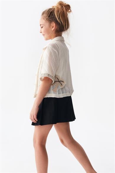 Nk Kids Kız Çocuk 8-14 Yaş Pileli Etek 56354 Siyah