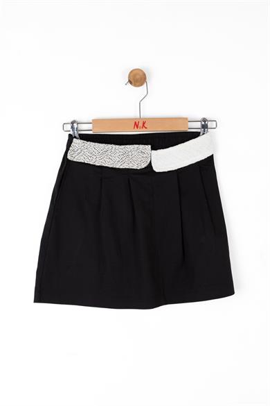 Nk Kids Kız Çocuk 8-14 Yaş Pileli Etek 56354 Siyah