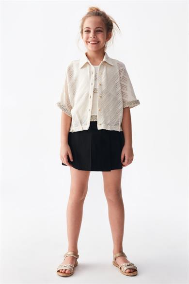 Nk Kids Kız Çocuk 8-14 Yaş Pileli Etek 56354 Siyah