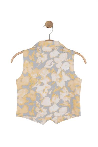 Nk Kids Kız Çocuk 8-14 Yaş Soyut Çicek Baskılı Yelek Sarı