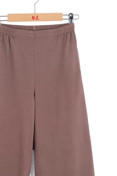 Nk Kids Kız Çocuk 8-14 Yaş Tensel Kumaş Bol Paça Pantolon Kahverengi