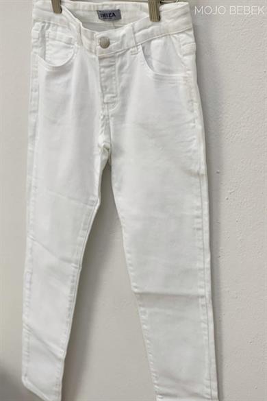 NK Kids Kız Çocuk Çantalı Dar Paça Pantolon 54633 Beyaz