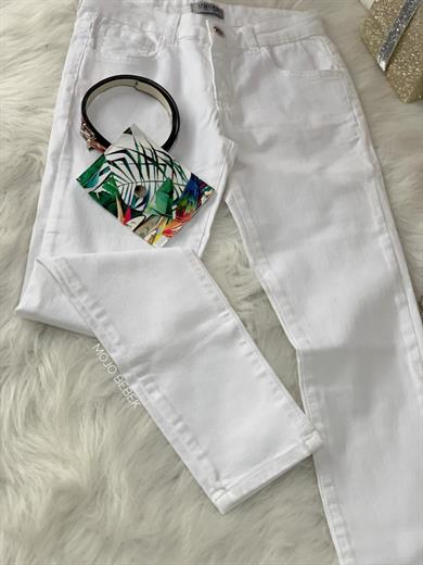 NK Kids Kız Çocuk Çantalı Dar Paça Pantolon 54633 Beyaz
