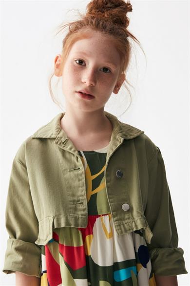 Nk Kids Kız Çocuk Crop Mevsimlik Ceket 36704 Haki