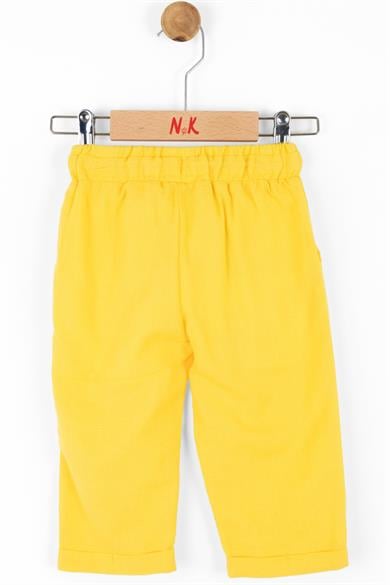 Nk Kids Kız Çocuk Duble Paça %100 Pamuk Pantolon 56613 Sarı