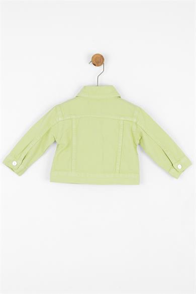 Nk Kids Kız Çocuk Fırfırlı Renkli Denim Ceket 36702 Yeşil
