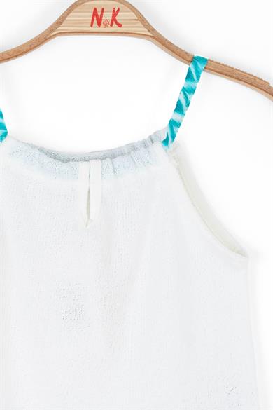 Nk Kids Kız Çocuk İp Askılı Buklet Body 36374 Beyaz
