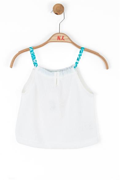 Nk Kids Kız Çocuk İp Askılı Buklet Body 36374 Beyaz