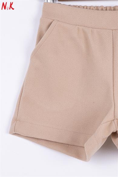 NK Kids Kız Çocuk Kaşe Şort 55506 Camel