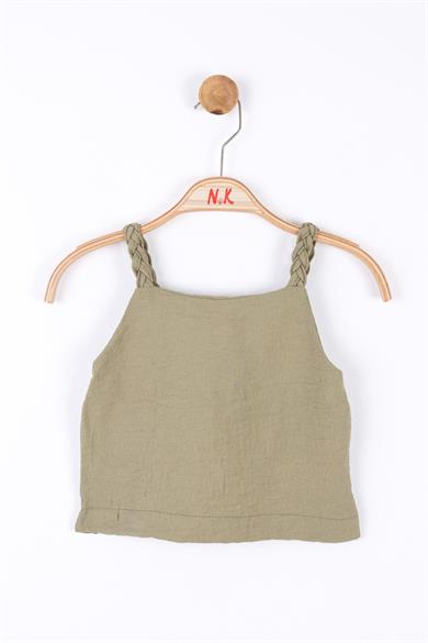 Nk Kids Kız Çocuk Örgü İp Askılı Crop 36340 Haki