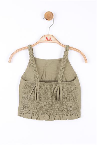Nk Kids Kız Çocuk Örgü İp Askılı Crop 36340 Haki