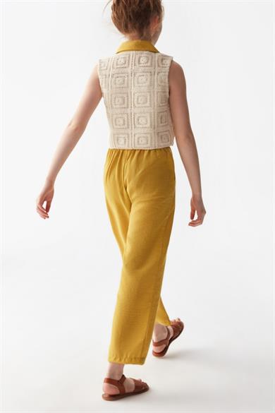 Nk Kids Kız Çocuk Piliseli Salaş Pantolon 56338 Hardal