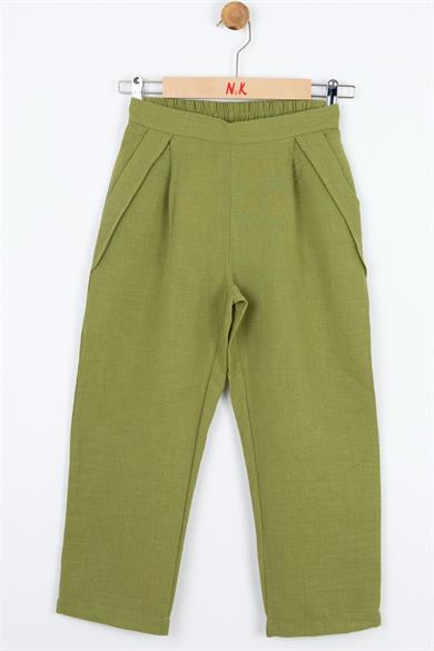 Nk Kids Kız Çocuk Piliseli Salaş Pantolon 56338 Haki
