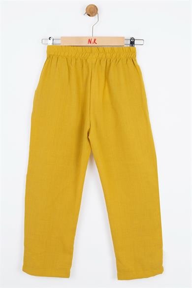 Nk Kids Kız Çocuk Piliseli Salaş Pantolon 56338 Hardal