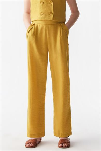 Nk Kids Kız Çocuk Piliseli Salaş Pantolon 56338 Hardal