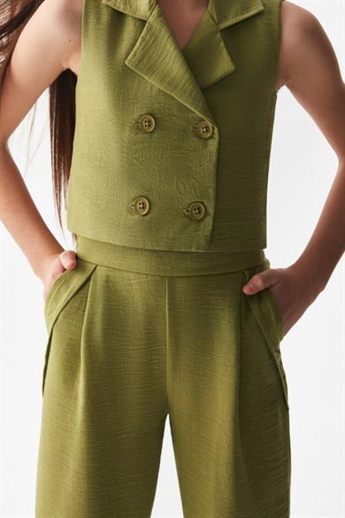 Nk Kids Kız Çocuk Piliseli Salaş Pantolon 56338 Haki