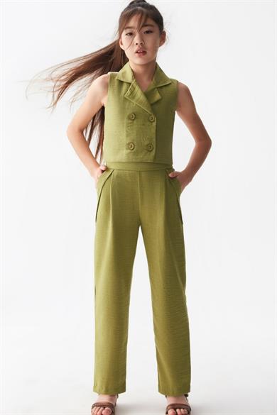 Nk Kids Kız Çocuk Piliseli Salaş Pantolon 56338 Haki