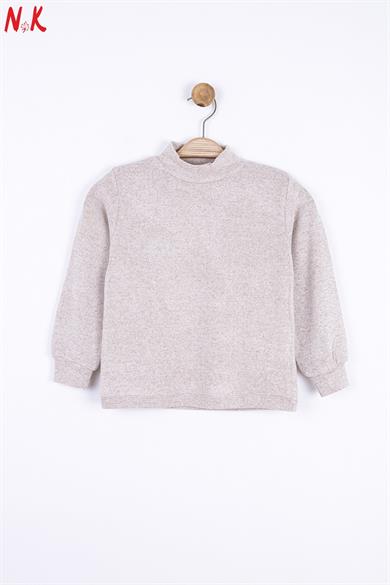 NK Kids Kız Çocuk Yarım Balıkçı Triko Body 35500 Vizon