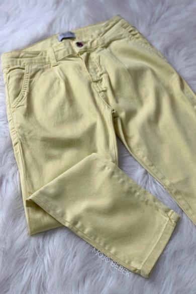 NK Kids Kız Çocuk Yazlık Yumuşak Relax Pantolon 56603 Sarı