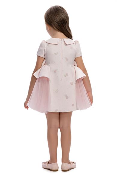 Pamina Kız Bebek 6-24 Ay Fiyonklu Tütü Etek Elbise Pembe