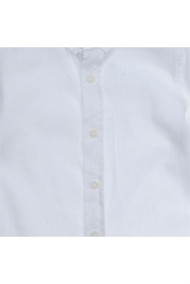 Panço Erkek Çocuk Basic Keten Gömlek 9931251 Ekru