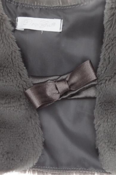 Panço Kız Çocuk Yumoş Bolero 1725451 Gri