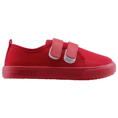 Sanbe Unisex Çocuk 20-25 Cırtlı Keten Ayakkabı 401 N 006 Kırmızı
