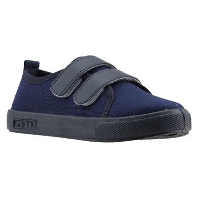 Sanbe Unisex Çocuk 20-25 Cırtlı Keten Ayakkabı 401 N 006 Lacivert