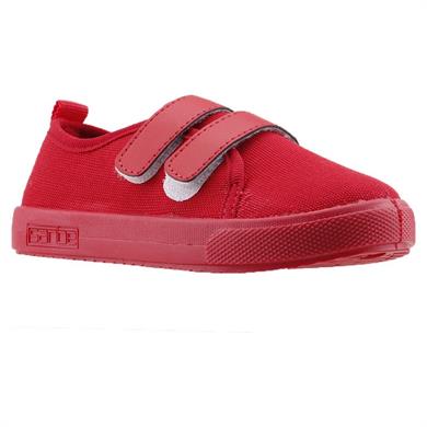 Sanbe Unisex Çocuk Cırtlı Keten Ayakkabı 402 N 106 Kırmızı