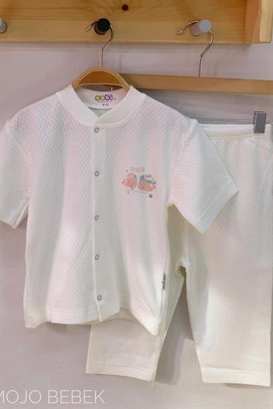 Sebi Bebek 3-12 Ay Kısa Kollu Jakarlı Pijama Takımı 9122