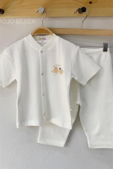 Sebi Bebek 3-12 Ay Kısa Kollu Jakarlı Pijama Takımı 9122
