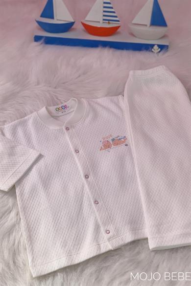 Sebi Bebek 3-12 Ay Kısa Kollu Jakarlı Pijama Takımı 9122