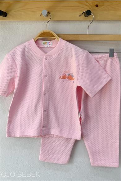 Sebi Bebek 3-12 Ay Kısa Kollu Jakarlı Pijama Takımı 9122
