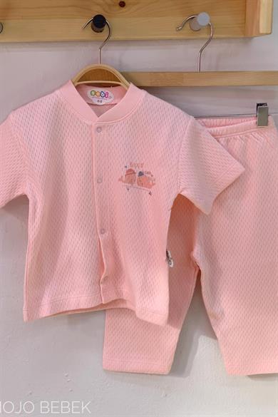 Sebi Bebek 3-12 Ay Kısa Kollu Jakarlı Pijama Takımı 9122