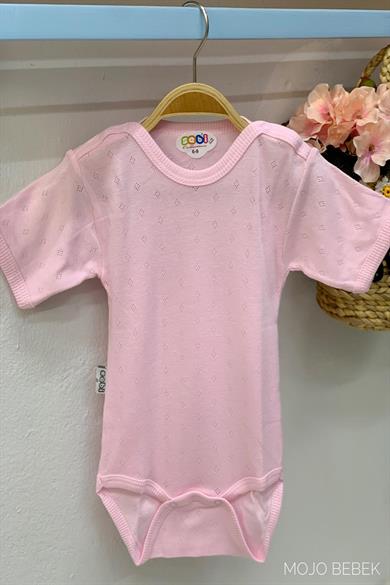 Sebi Bebek Jakarlı Kısa Kollu Zıbın 1745 Pembe