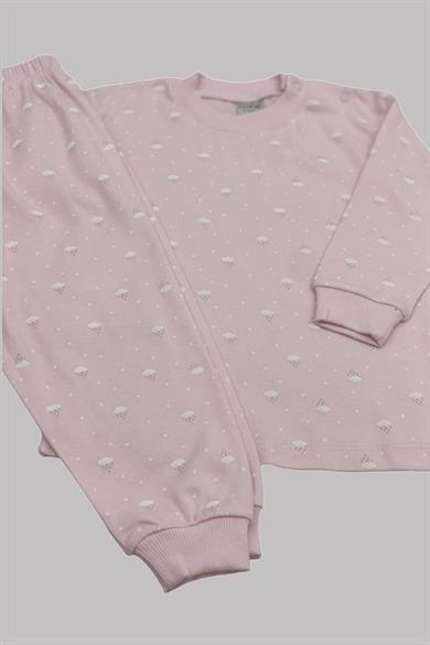 Sebi Bulut Desenli Pijama Takımı 2407 Pembe