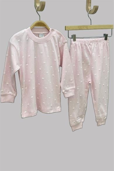 Sebi Bulut Desenli Pijama Takımı 2407 Pembe