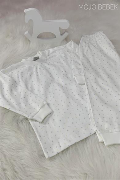 Sebi Kar Taneli Pijama Takımı 2230 Beyaz