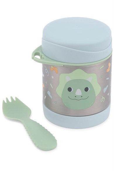 Skip Hop Erkek Çocuk Besties Squad Paslanmaz Çelik Termos - Dinozor Mavi