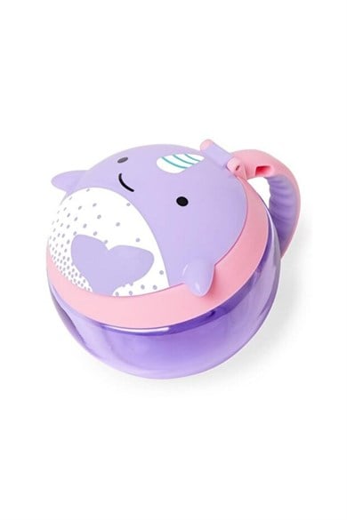 Skip Hop Zoo Kapaklı Çerez Taşıma Kabı Narwhal Mor