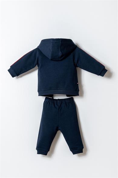 U.S. Polo Erkek Bebek 6-36 Ay İki İplik Üçlü Eşofman Takım Lacivert
