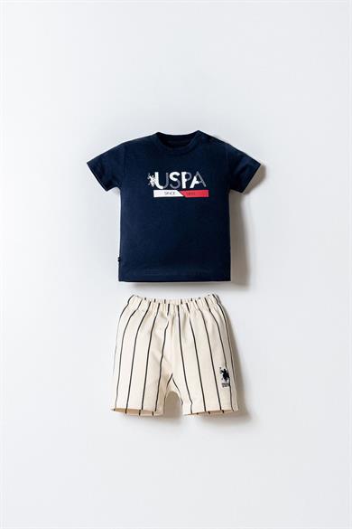 U.S. Polo Erkek Bebek 6-36 Ay İkili Şortlu Takım Lacivert