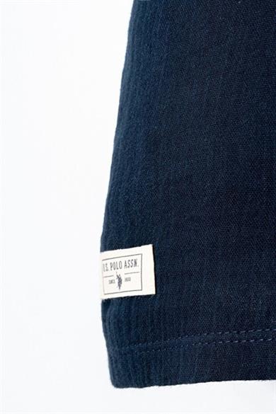 U.S. Polo Erkek Bebek 6-36 Ay Keten Şortlu İkili Takım Lacivert