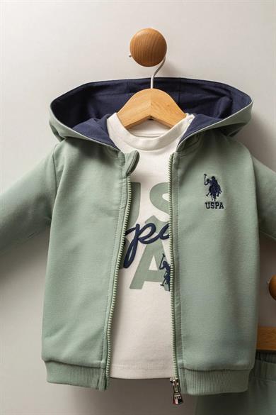 U.S. Polo Erkek Bebek 6 Ay-3 Yaş Üçlü Eşofman Takımı Yeşil