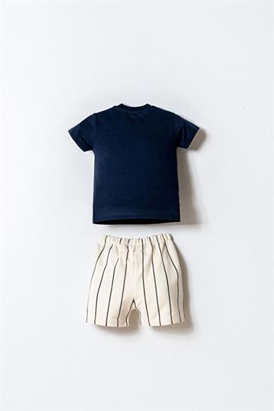 U.S. Polo Erkek Bebek 6-36 Ay İkili Şortlu Takım Lacivert
