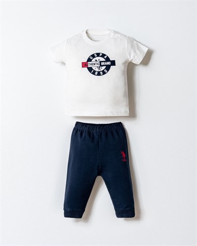 U.S. Polo Erkek Bebek 6 Ay- 3 Yaş Kapüşonlu Üçlü Takım Kırmızı