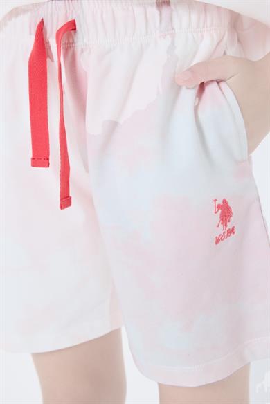 U.S. Polo Kız Çocuk 4-15 Yaş İkili Şortlu Takım Pembe
