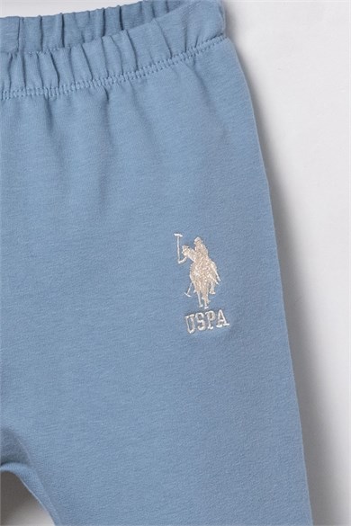 U.S. Polo Erkek Bebek 6 Ay-3 Yaş Baskılı Hırkalı Üçlü Takım İndigo