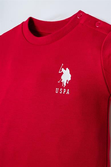 U.S. Polo Erkek Bebek 0-24 Ay Üçlü Body Set Beyaz